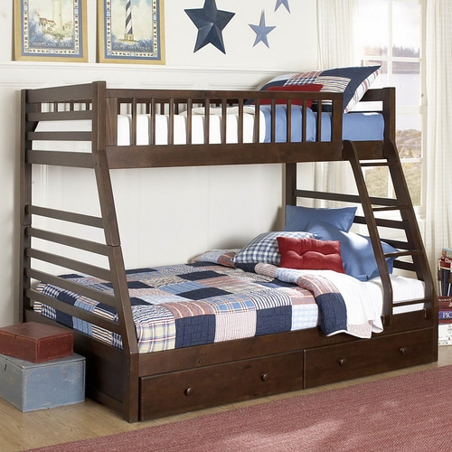 Homelegance Dreamland Cherry Twin Over Full Bunk Bed In The Bunk Beds ...