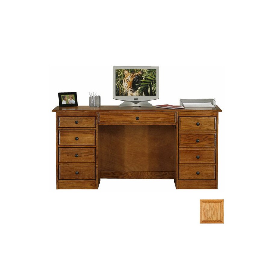 Eagle Industries Classic Oak Light Oak Computer Desk At Lowes Com