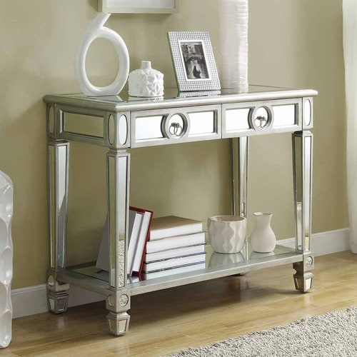 Monarch Specialties Mirrored Glam Console Table in the Console Tables ...