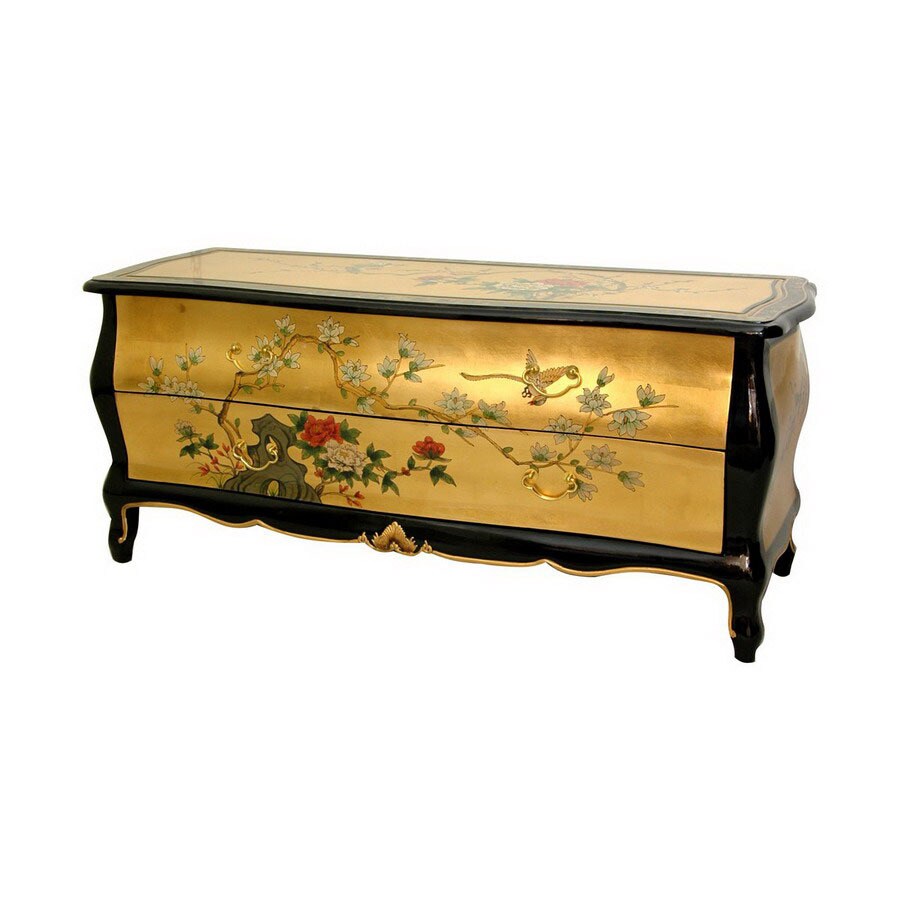 Oriental Furniture Lacquer Gold Leaf Television Stand At Com