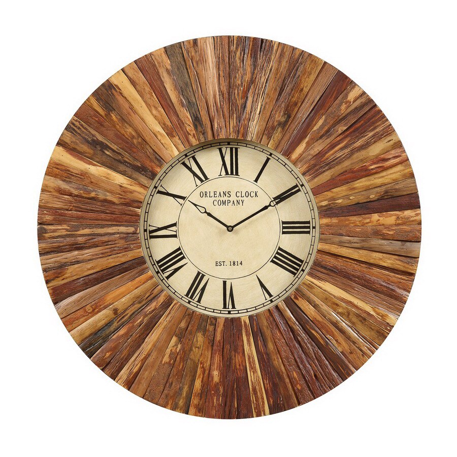 Cooper Classics 4932 Roman Numeral Chatham Natural-Rustic Wall Clock