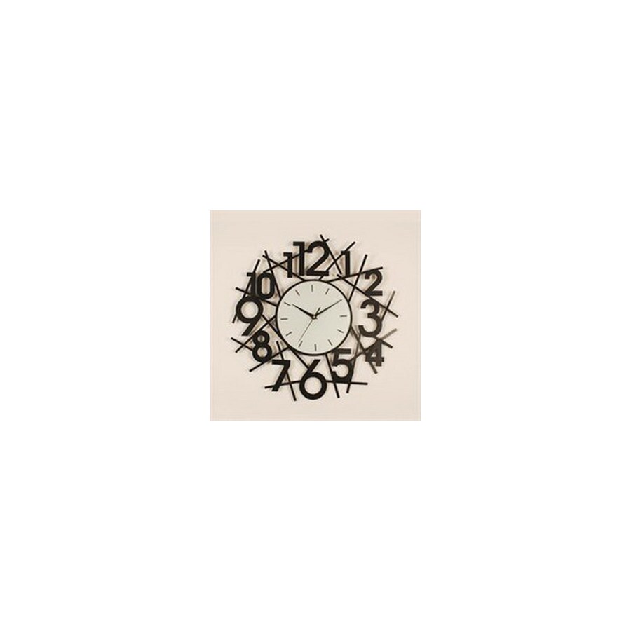 Ashton Sutton 18-in Standard/Arabic Numeral Slick Matte Black Wall ...
