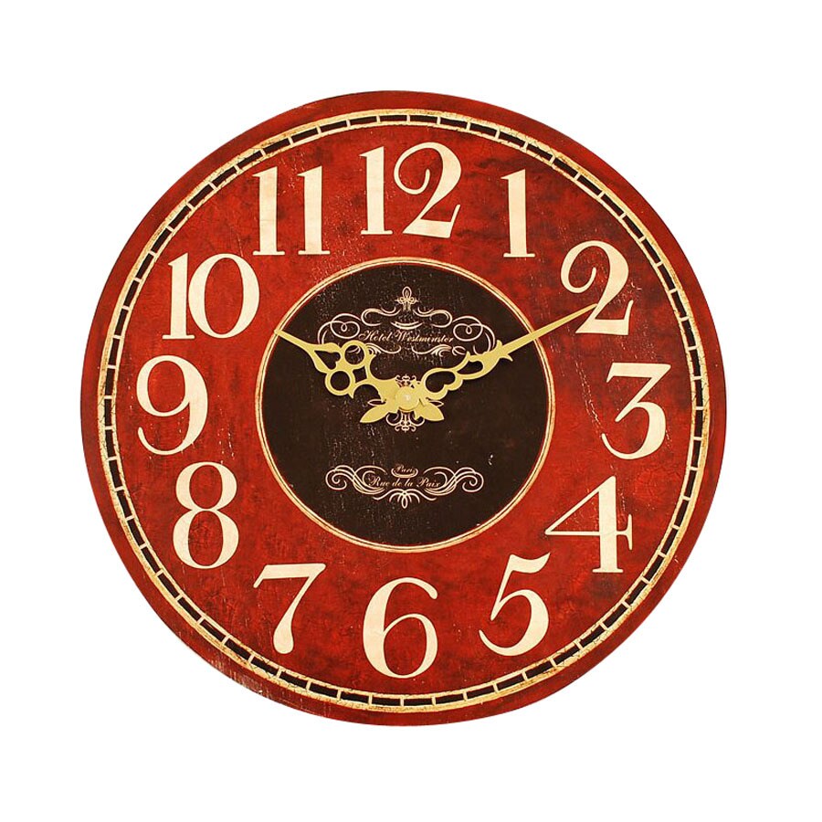 Ashton Sutton STM135 Standard/Arabic Numeral Classic Hotel La Fleur Wall Clock