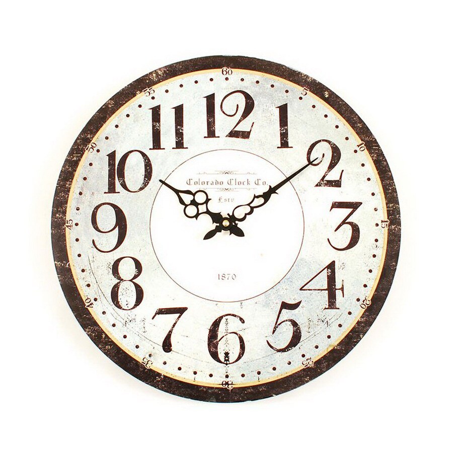 Ashton Sutton STM144 Standard/Arabic Numeral Colorado Company Classic Wall Clock