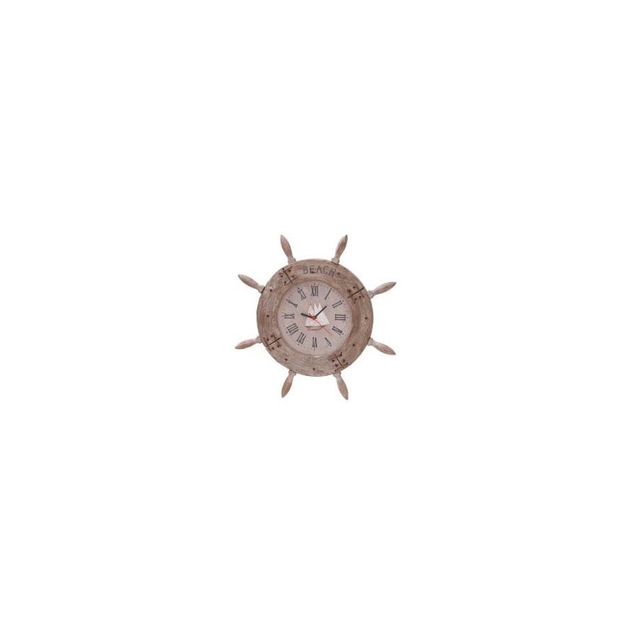 UMA Enterprises 38759 Nautical Maritime Decor Ship Wheel Clock