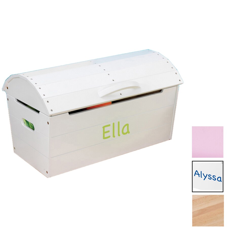KidKraft W14541-7 Personalized Natural Rectangular Toy Box