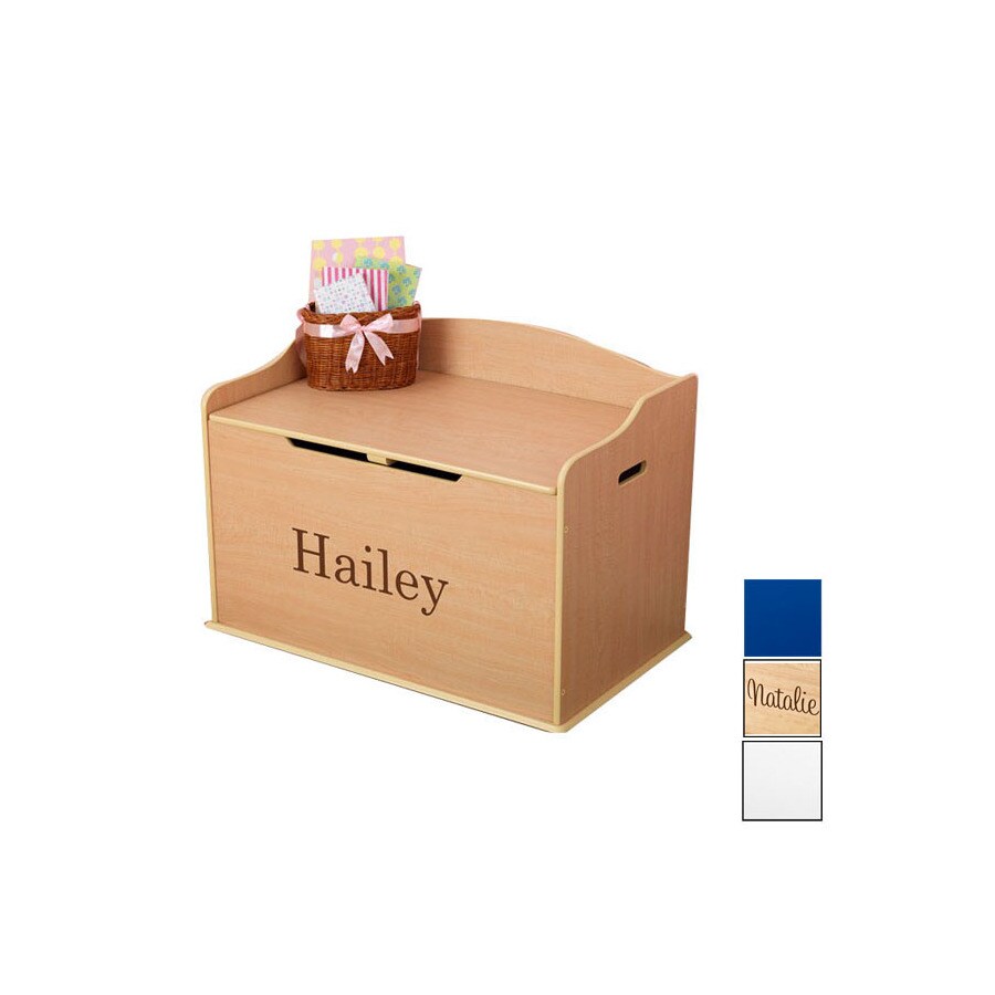 KidKraft W14951-12 Personalized Austin White Rectangular Toy Box