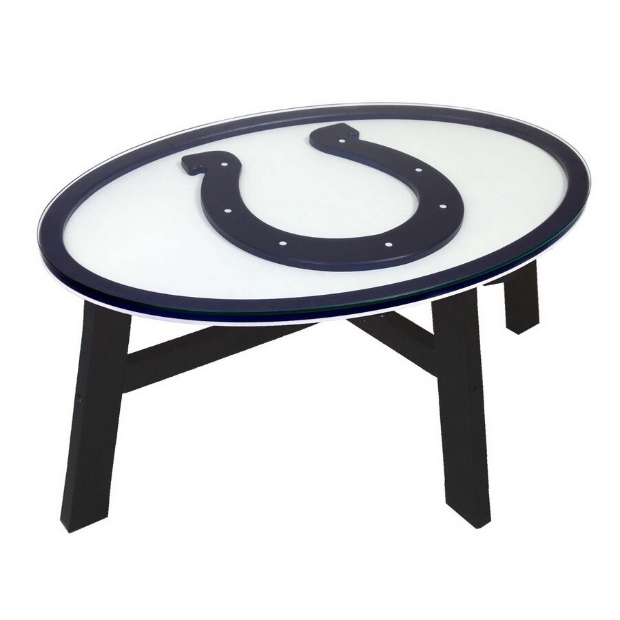 Fan Creations Indianapolis Colts Birch Oval Coffee Table At Lowes Com