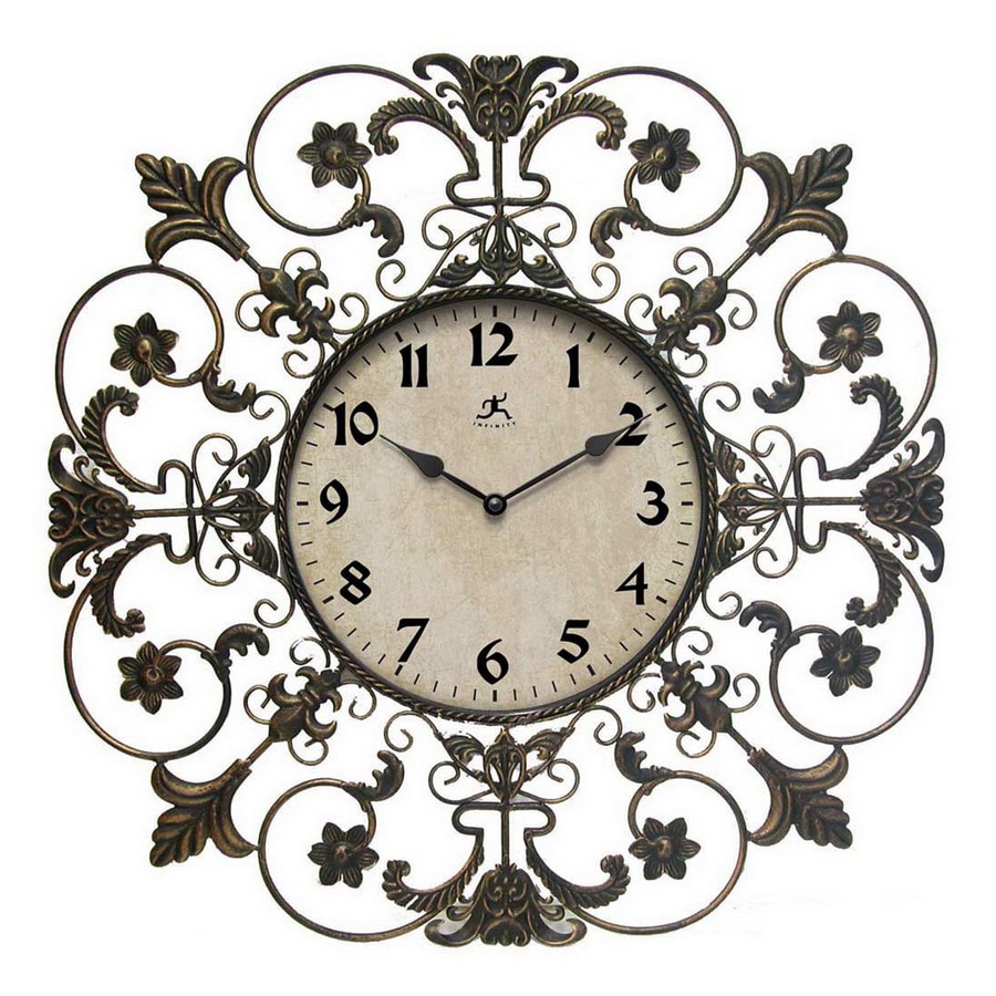 Infinity Instruments Standard Arabic Numeral Fleur De Lis Wall Infinity Instruments Standard Arabic Numeral Fleur De Lis Wall Clock