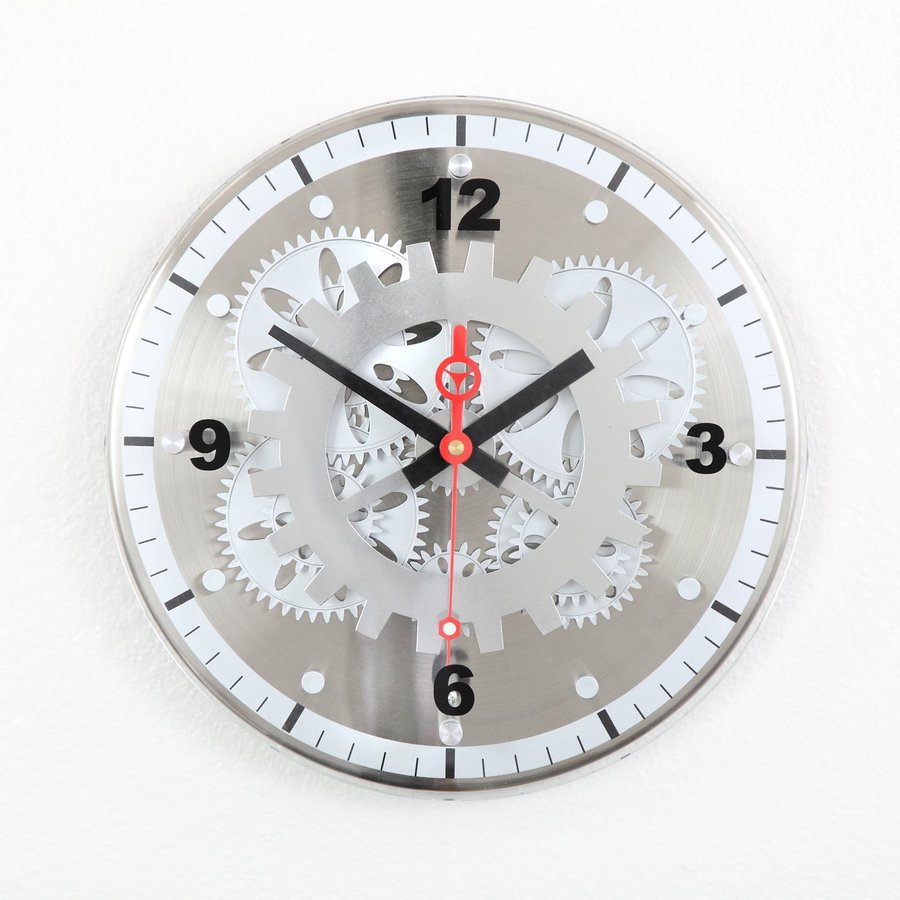 Shop Maple's Moving Gear Analog Round Indoor Wall Clock at Lowes.com