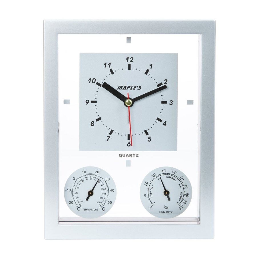 Maple's MultiFunction Analog Rectangle Indoor Wall Combination Clock