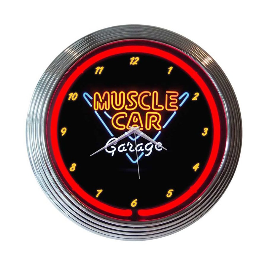 Shop Muscle Car Garage Analog Round Indoor Wall Clock at