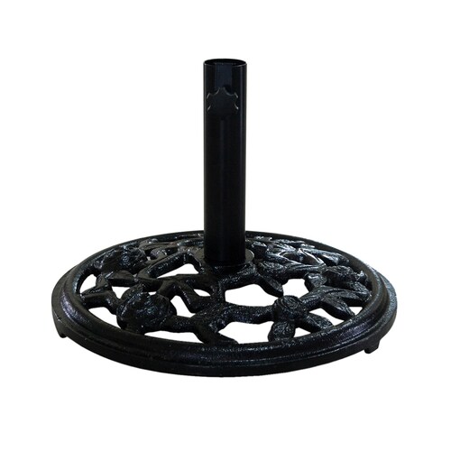 VIFAH Black Cast Iron Umbrella Base at