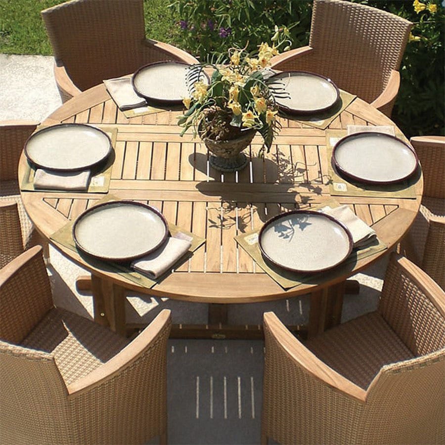 Cascadia DLT5 60-in x 60-in Teak Round Patio Dining Table