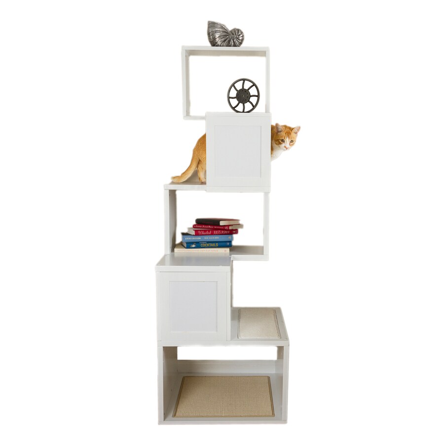 Designer Pet Products SEBTREE-W Sebastian 67-in White Carpet Cat Tree