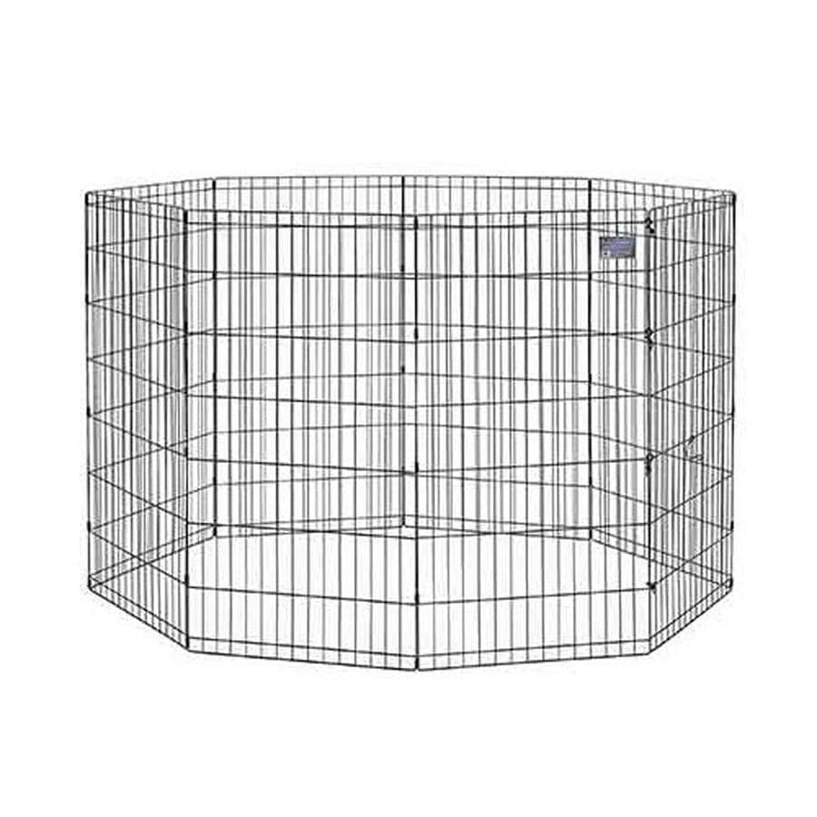 Midwest pets 48-in x 24-in Black Metal Indoor/Outdoor Exercise Pen at ...