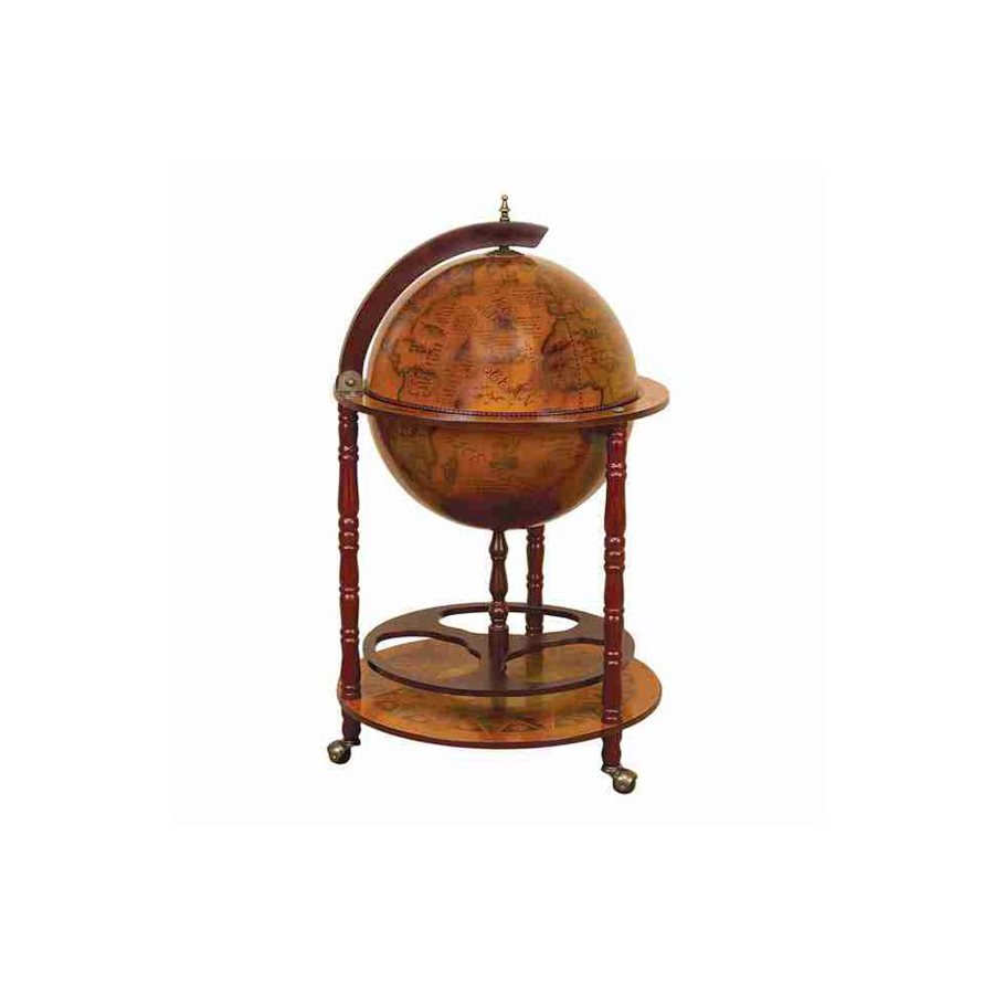 Shop Woodland Imports Round Shape Wooden World Globe Bar at Lowes.com