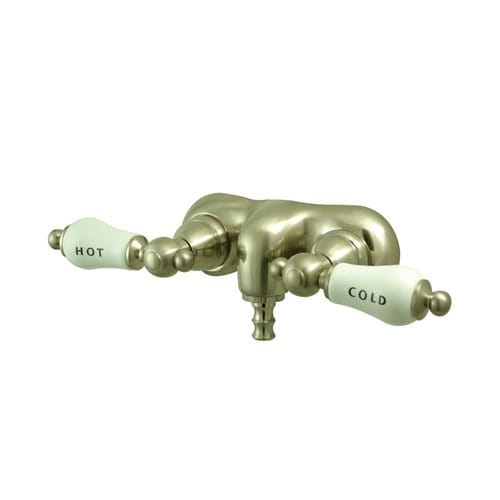 Elements Of Design Hot Springs Satin Nickel 2 Handle Fixed Wall Mount Bathtub Faucet In The 1596