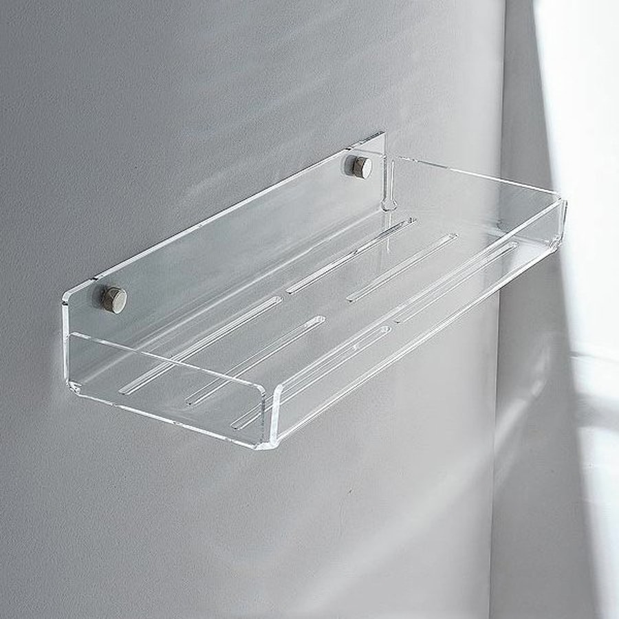 Nameeks Corner Chrome Transparent Plastic Bathroom Shelf At Lowes Com