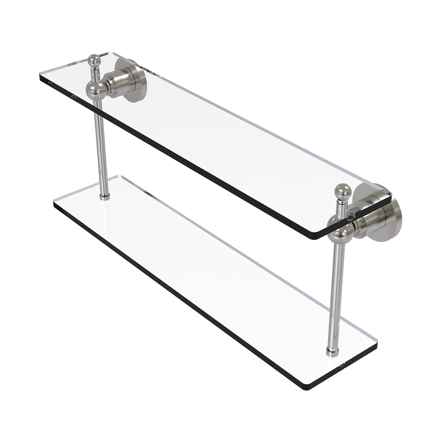 Shop Allied Brass Astor Place 2-Tier Satin Nickel Brass Bathroom Shelf ...