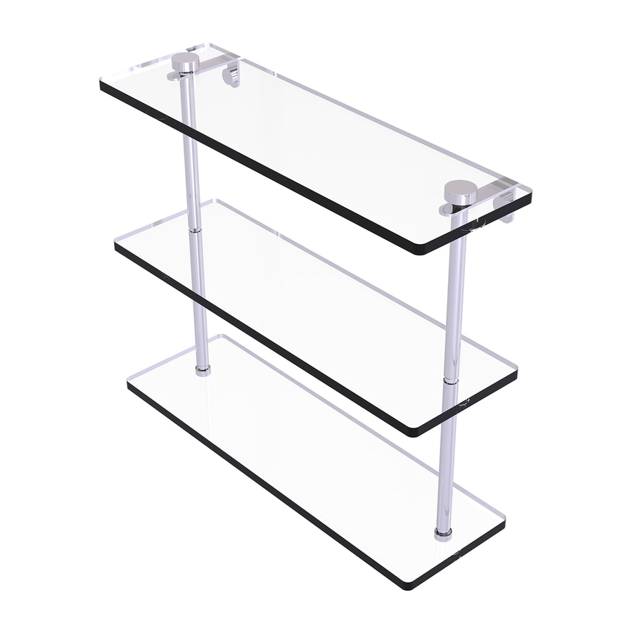Allied Brass 3Tier Polished Chrome Brass Bathroom Shelf at