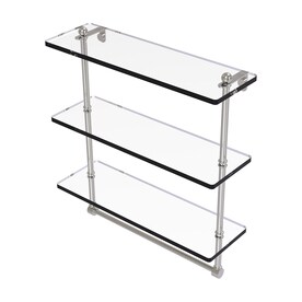 Bathroom Shelves At Lowes Allied Br Prestige Regal 3 Tier Satin Nickel Bathroom Shelf