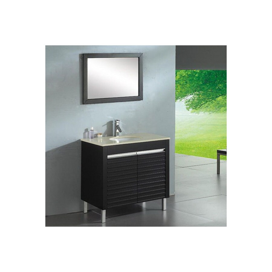 Ariel Bath 35.5-in Espresso Ariel Single Sink Bathroom Vanity with