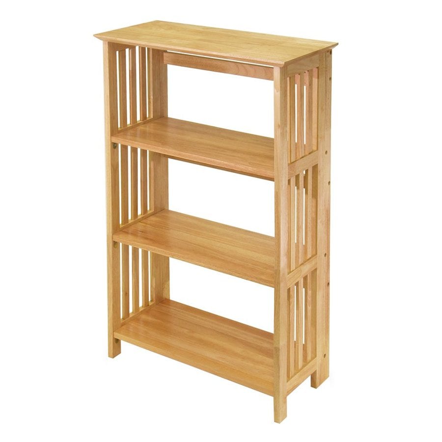 Winsome Wood Mission Natural Wood 3-Shelf Bookcase at ...