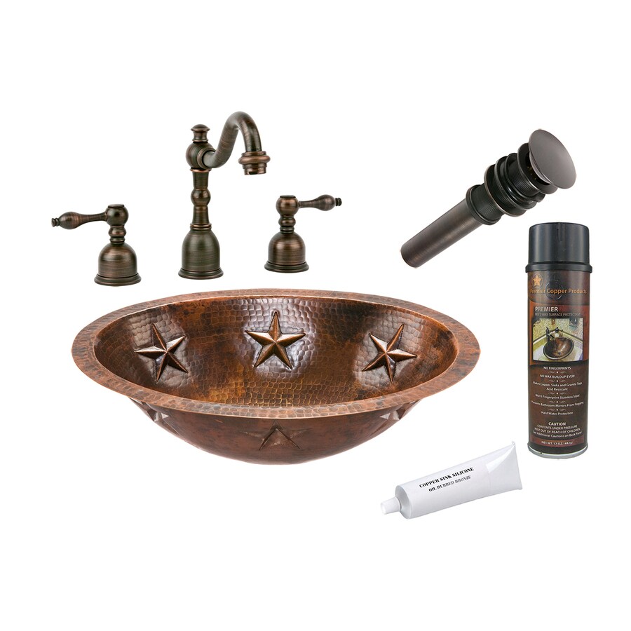 Premier Copper Products OilRubbed Bronze Copper Undermount Oval
