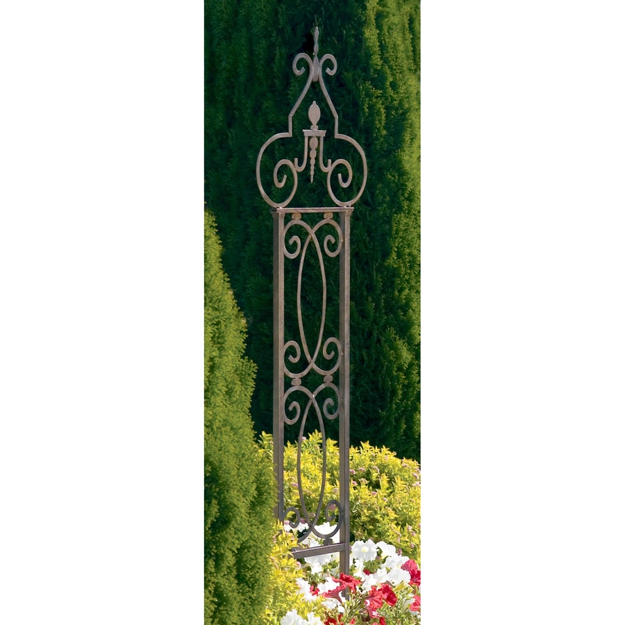 H. Potter Scroll 18-in W x 67-in H Charcoal Brown Scroll Garden Trellis ...