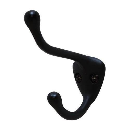 Residential Essentials 2-Hook Black Towel Hook in the Towel Hooks ...