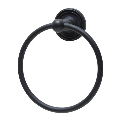 Residential Essentials Bradford Black WallMount Towel Ring in the