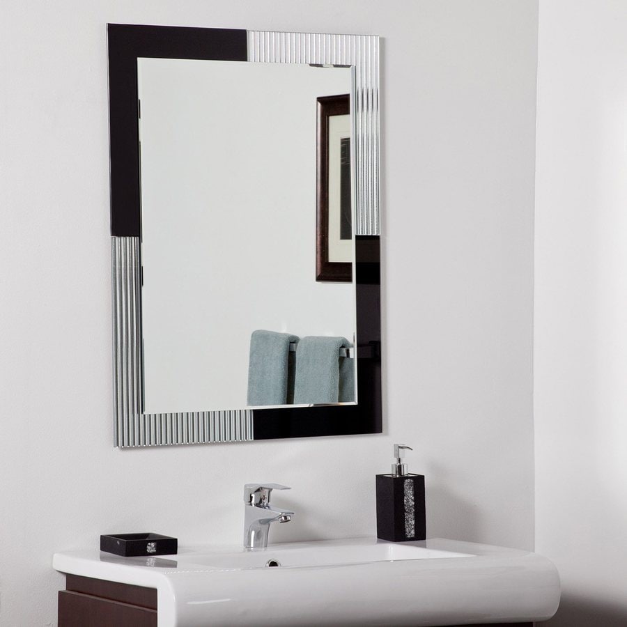 shop decor wonderland jasmine 23.6-in black rectangular bathroom