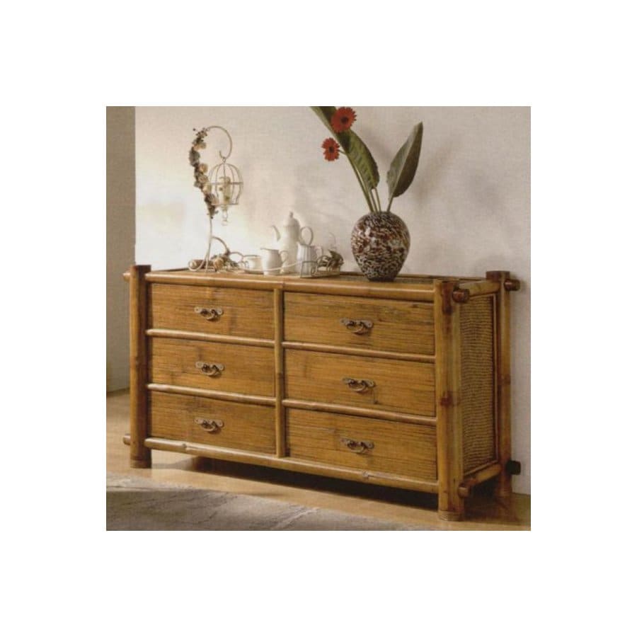 Hospitality Rattan Hawaii Natural 6 Drawer Dresser At Lowes Hospitality Rattan Hawaii Natural 6 Drawer Dresser