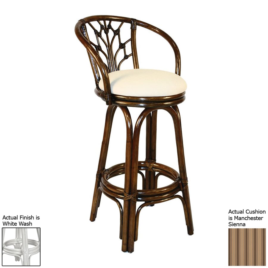 Hospitality Rattan Valencia Manchester Sienna/White Wash 30in Bar Stool at