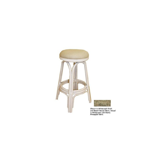 Hospitality Rattan Carmen White Wash 30in Bar Stool in the Bar Stools department at