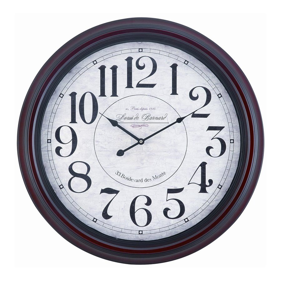 Cooper Classics Calhoun Analog Round Indoor Wall Standard Clock at