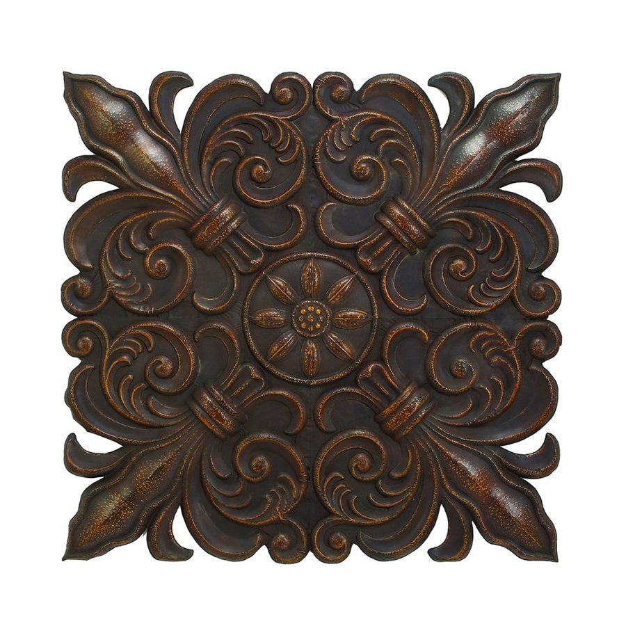 Woodland Imports 47-in W x 47-in H Frameless Metal Fleur De Lis Sculptural Wall Art at Lowes.com