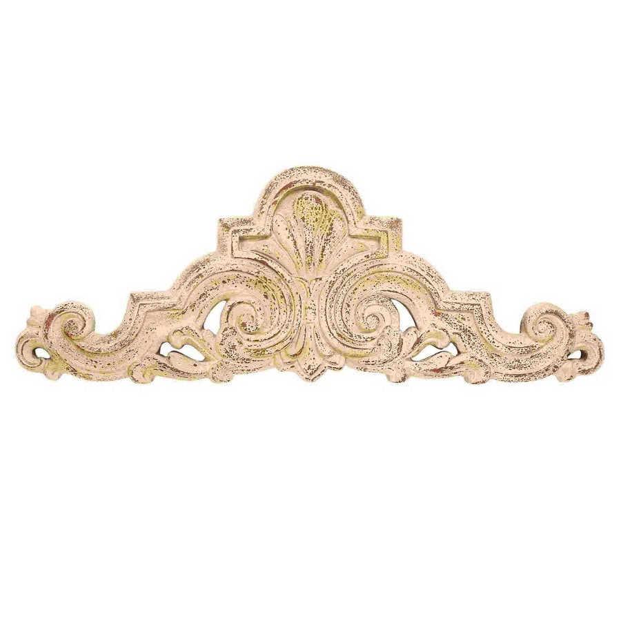Woodland Imports Architectural Floral Wall Pediment at