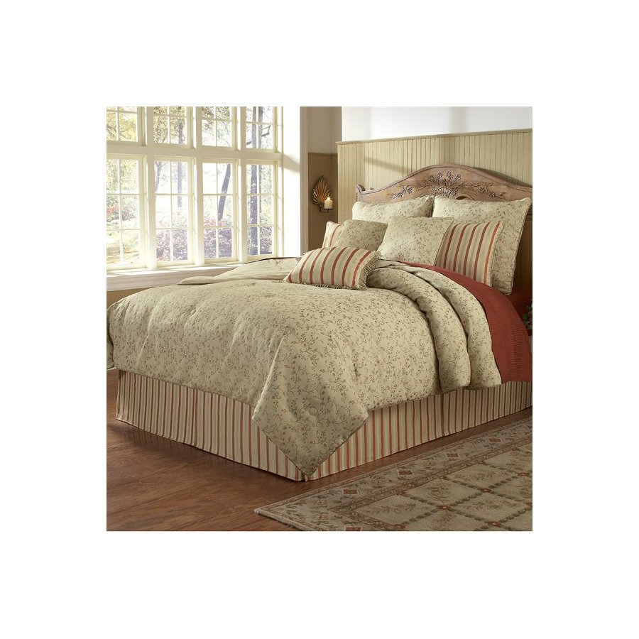 Leggett Platt Paramount 11 Piece Cream Queen Comforter Set At