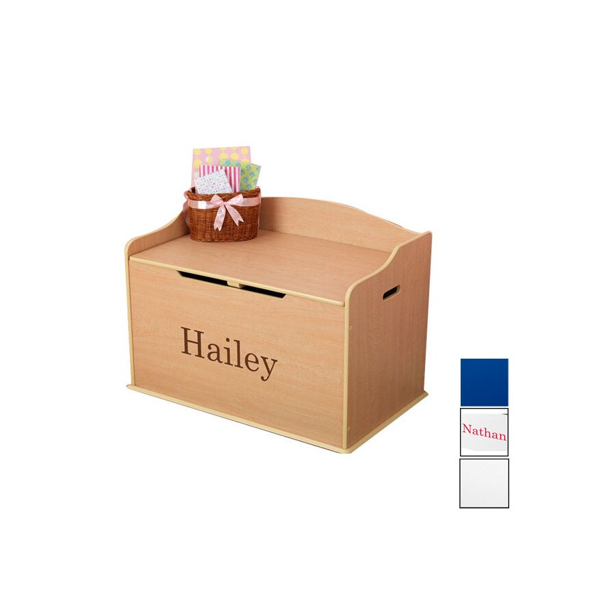 KidKraft Personalized Austin White Rectangular Toy Box at Lowes.com