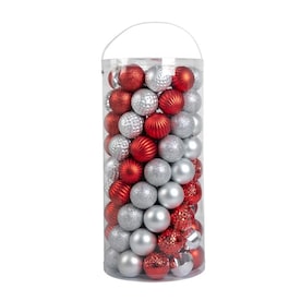 Holiday Living 101-Pack Multiple Colors/Finishes Ornament Set