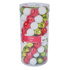Holiday Living 101-Pack Multiple Colors/Finishes Ornament Set