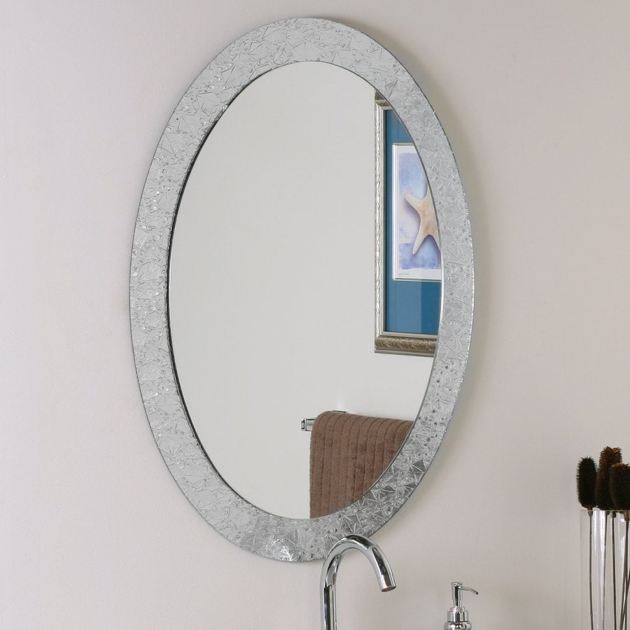 Shop Decor Wonderland Crystal 23.6in Clear Oval Bathroom Mirror at