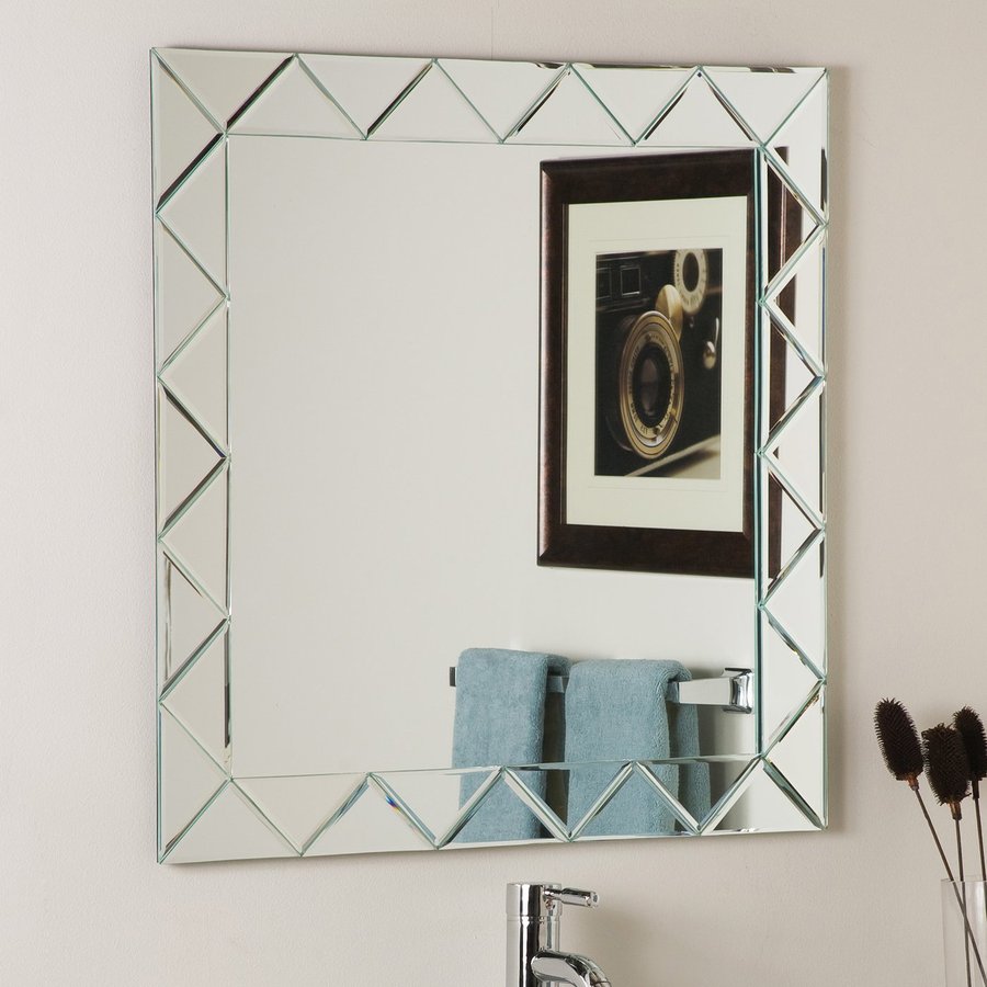 Decor Wonderland Luciano 27.6-in Square Bathroom Mirror at Lowes.com