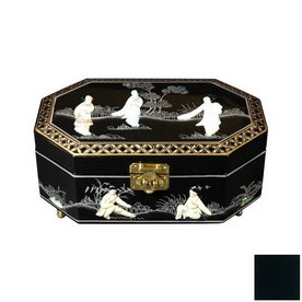 Oriental Furniture Violetta Black Tabletop Jewelry Armoire Oriental Furniture Violetta Black Tabletop Jewelry Armoire