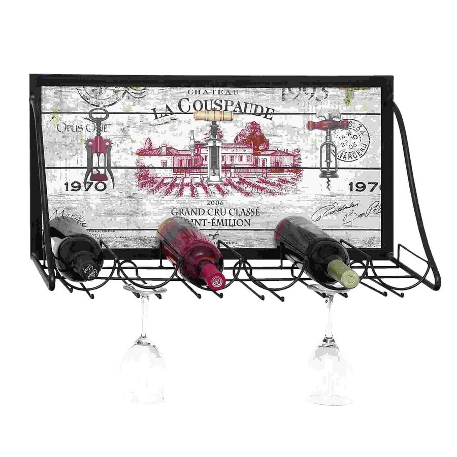 Woodland Imports Vintage 6 Bottle Wall Mount Wine Rack At Lowes Woodland Imports Vintage 6 Bottle Wall Mount Wine Rack
