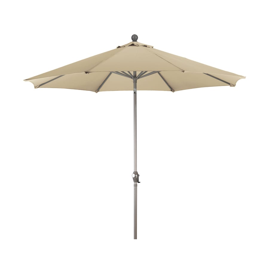 umbrella phat tommy beige patio ft antique market tilt octagon push aluminum button frame lowes