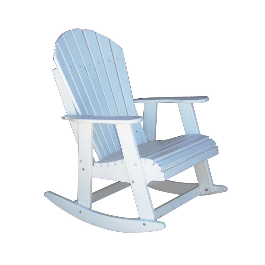 Phat Tommy Alpine White Wood Slat Seat Outdoor Rocking Chair at
Lowes.com