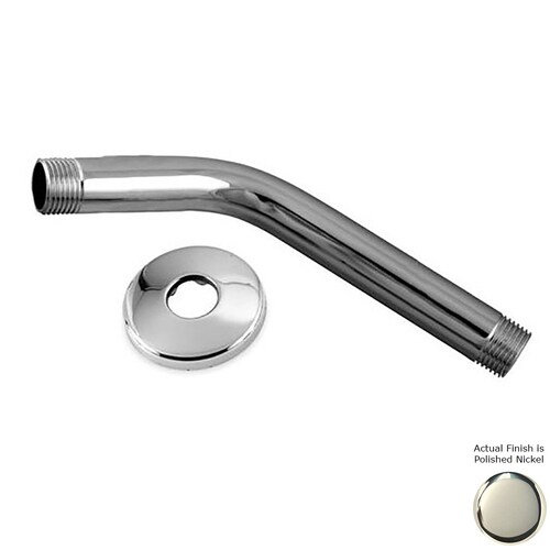 Westbrass Polished Nickel Shower Arm and Flange at